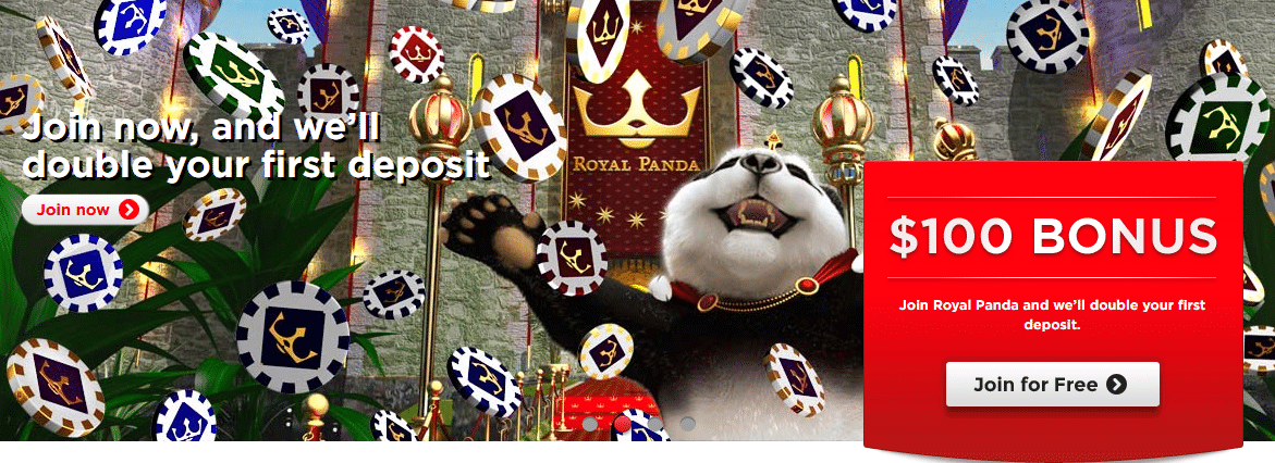 Royal Panda 100% Bonus up to 100€ with your first deposit-840